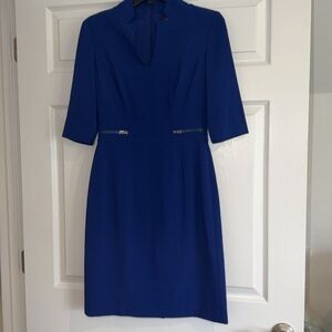 Tahari ASL Notch Neck Lined Dress